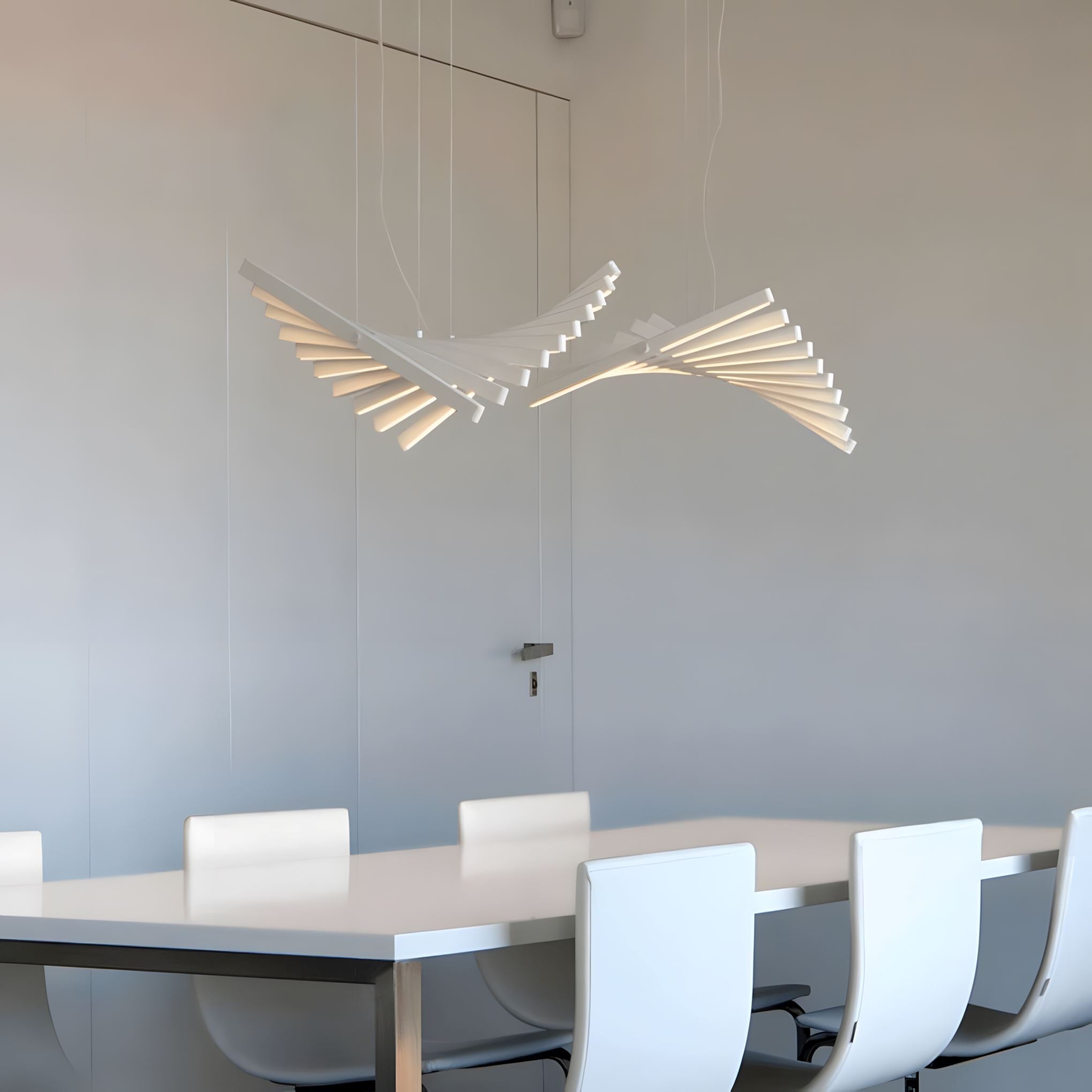 Double Helix LED Linear Chandelier with Remote - view 13