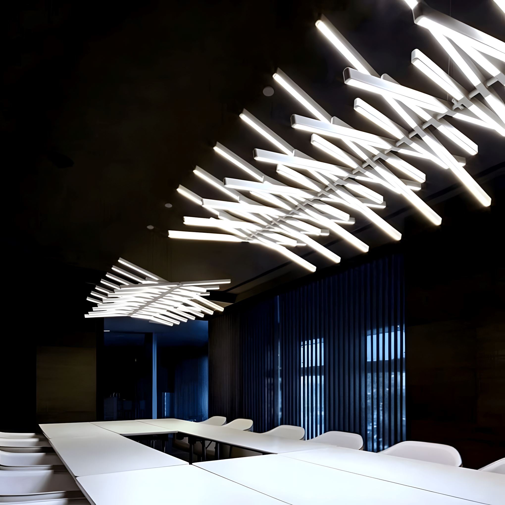 Double Helix LED Linear Chandelier with Remote - view 8