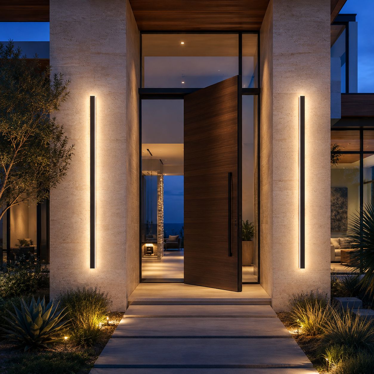 Dusk-to-Dawn Linear LED Wall Light - view 10