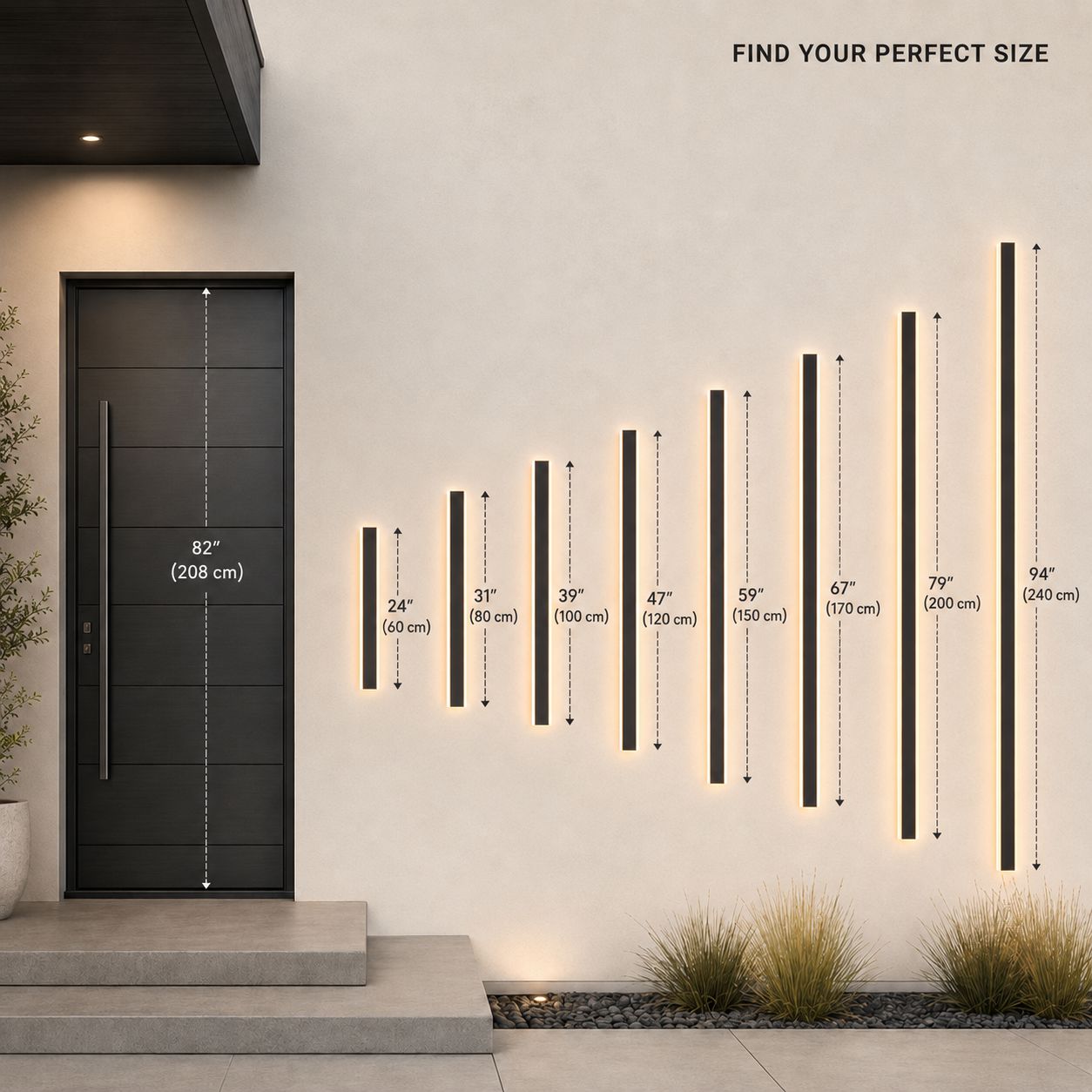 Dusk-to-Dawn Linear LED Wall Light - view 2