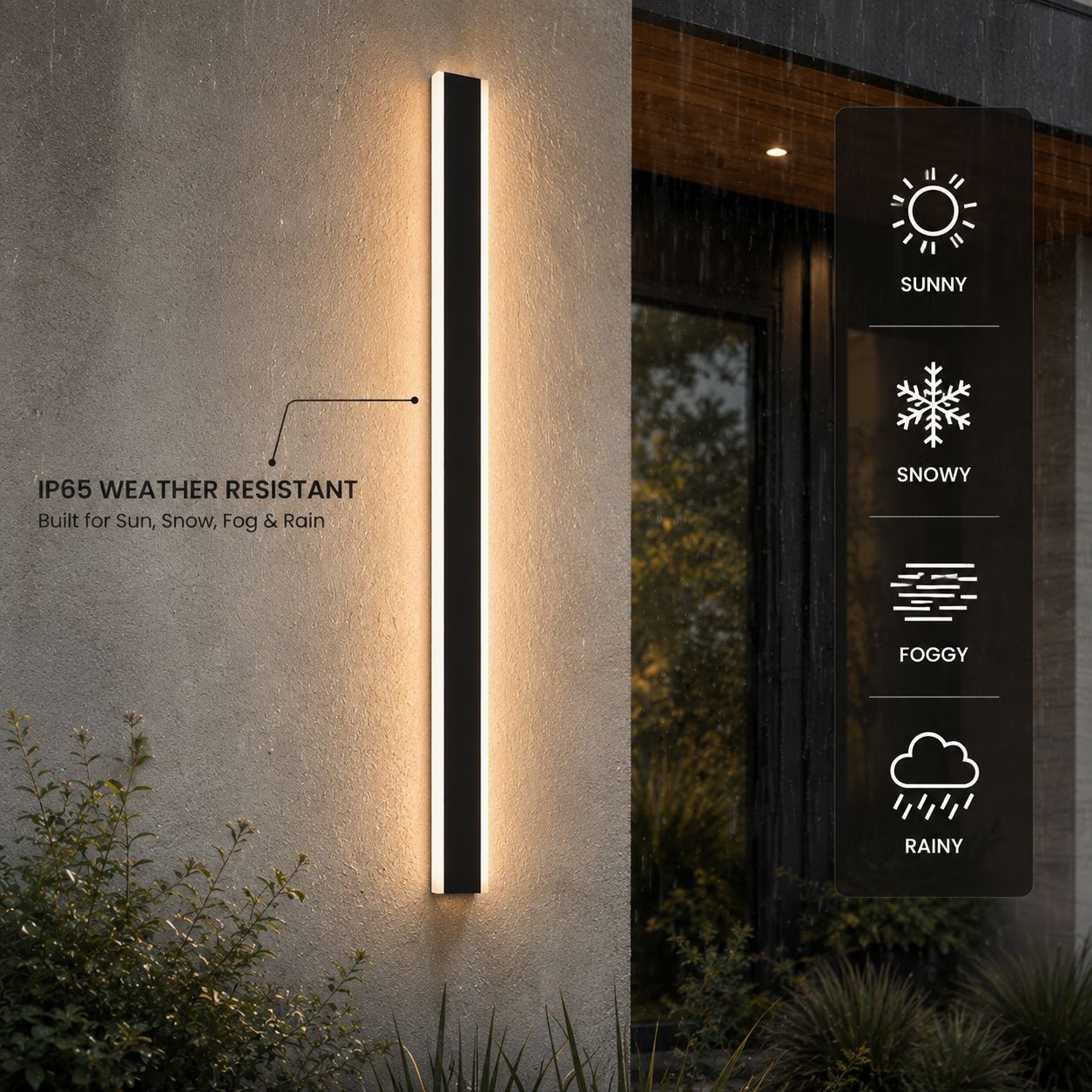 Dusk-to-Dawn Linear LED Wall Light - view 5