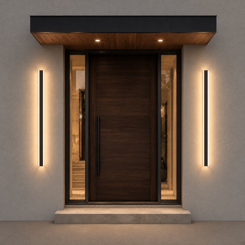 Dusk-to-Dawn Linear LED Wall Light