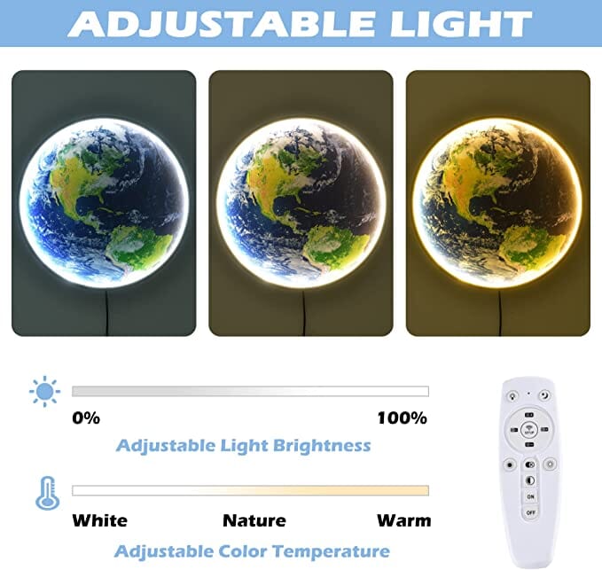 Earth Globe LED Wall Light with Remote - view 12