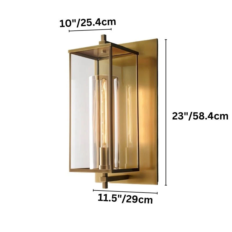 Premium Brass & Crystal Wall Fixture in lacquered burnished brass