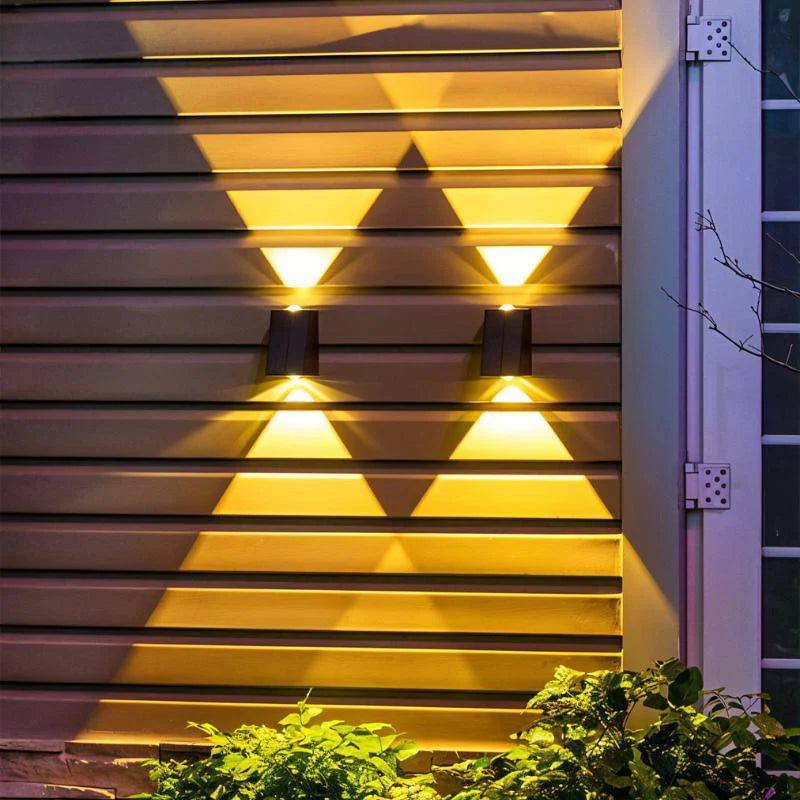 Elegant Outdoor Solar Lamp on an exterior wall