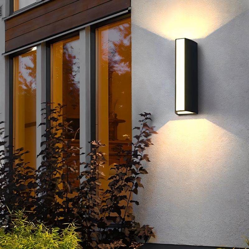 Premium Matte Outdoor Wall Lamp on an exterior wall