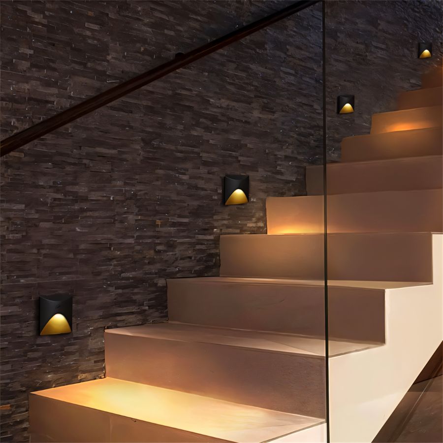 Modern Minimalist Stair Lighting on a staircase