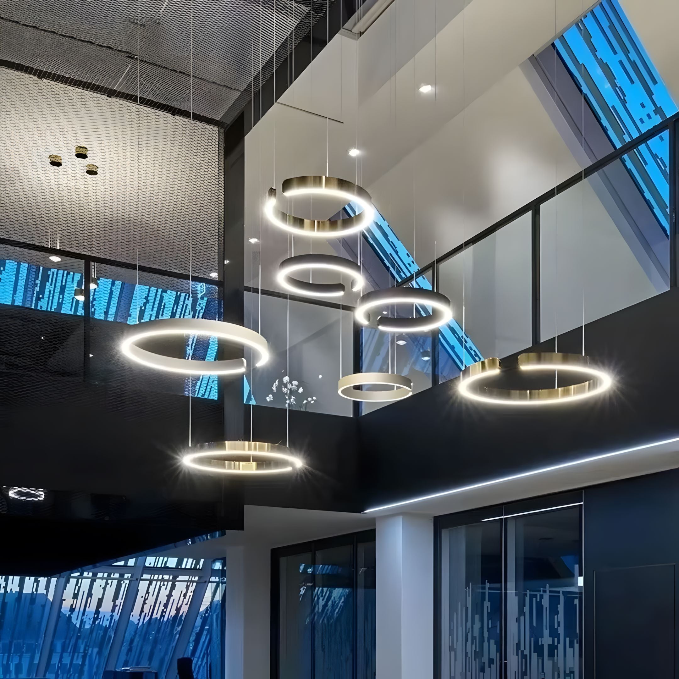 Floating LED Ring Chandelier