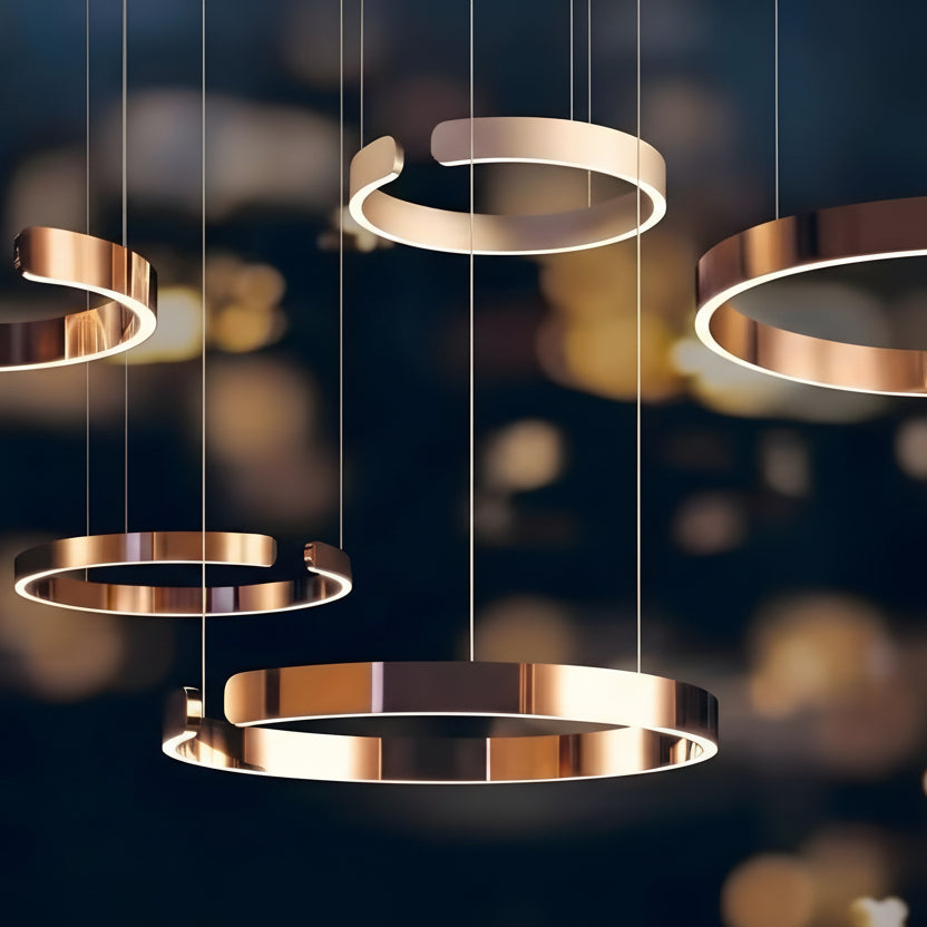 Floating LED Ring Chandelier