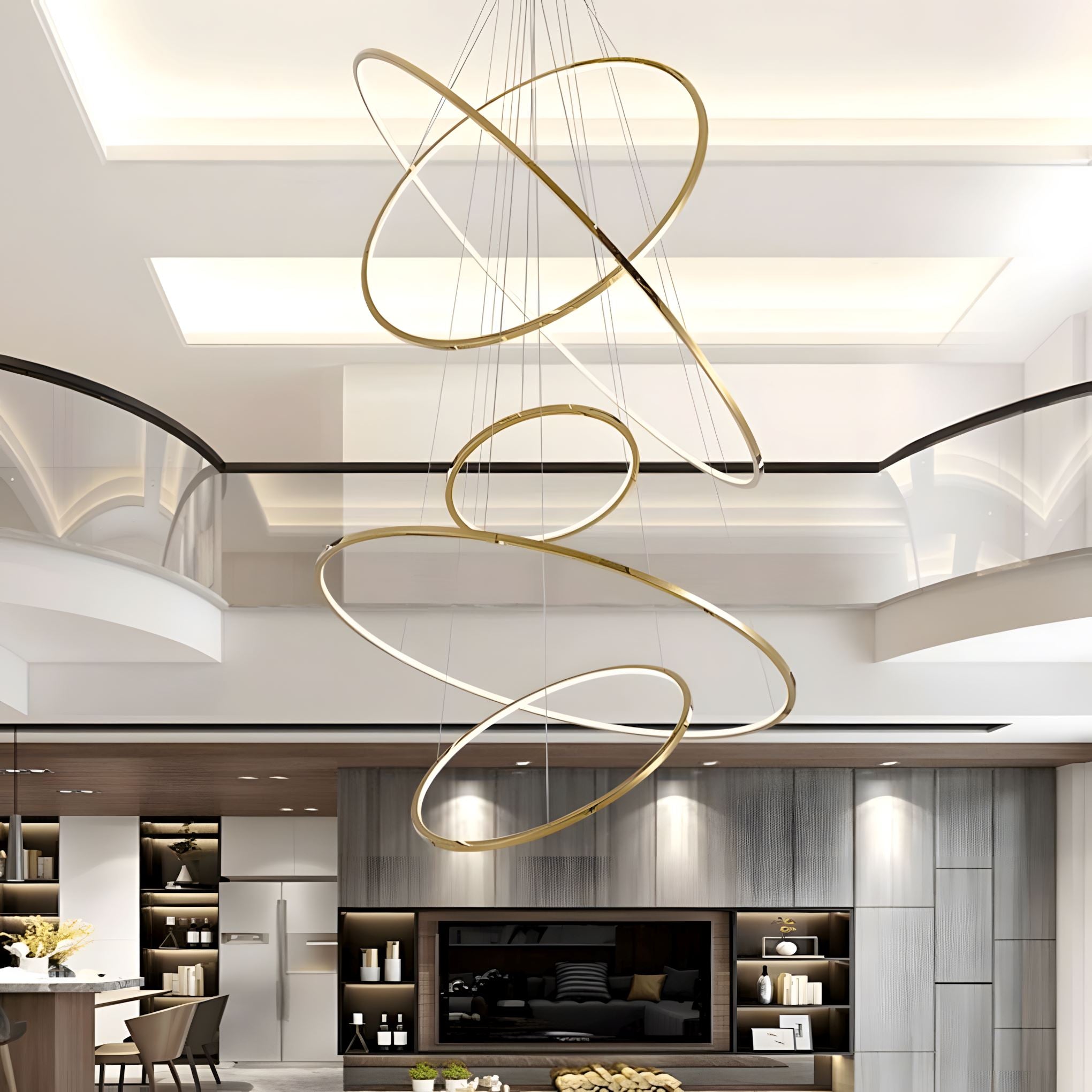 Floating LED Rings Chandelier - view 10