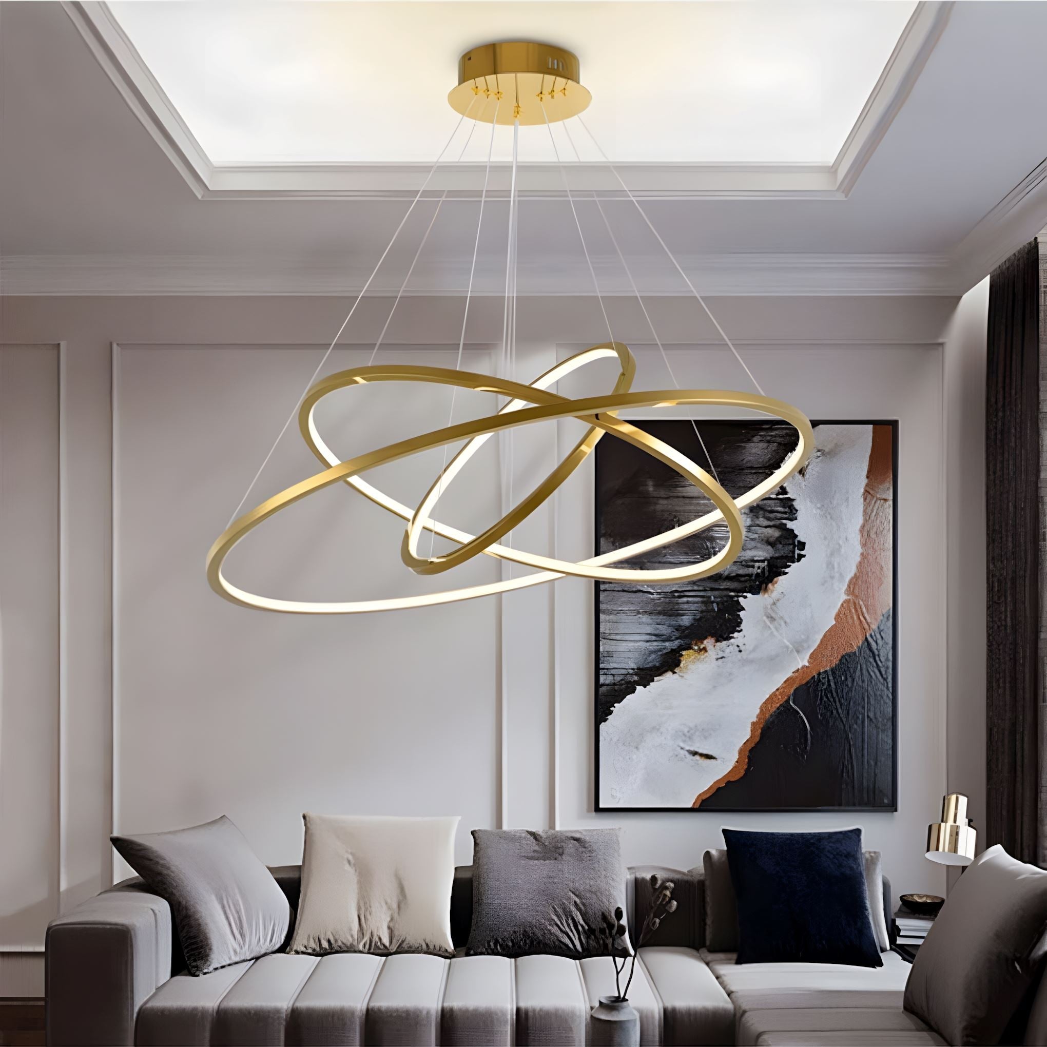 Floating LED Rings Chandelier - view 12