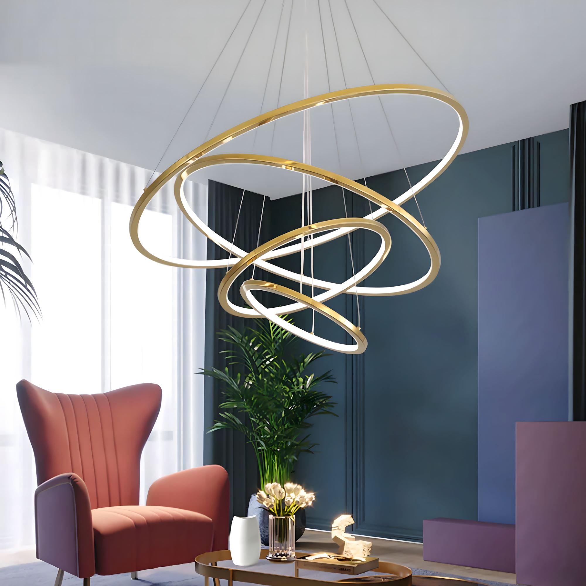 Floating LED Rings Chandelier - view 15