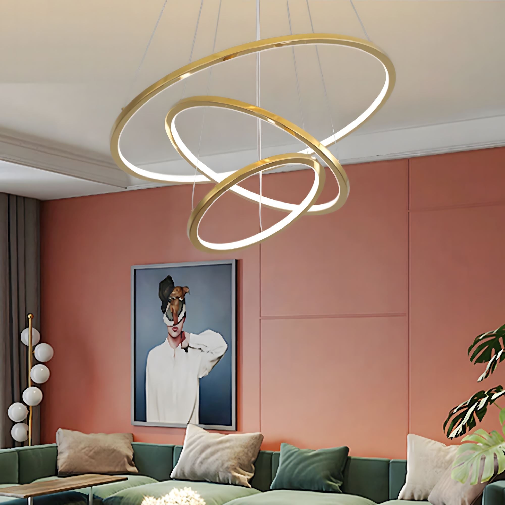 Floating LED Rings Chandelier - view 16