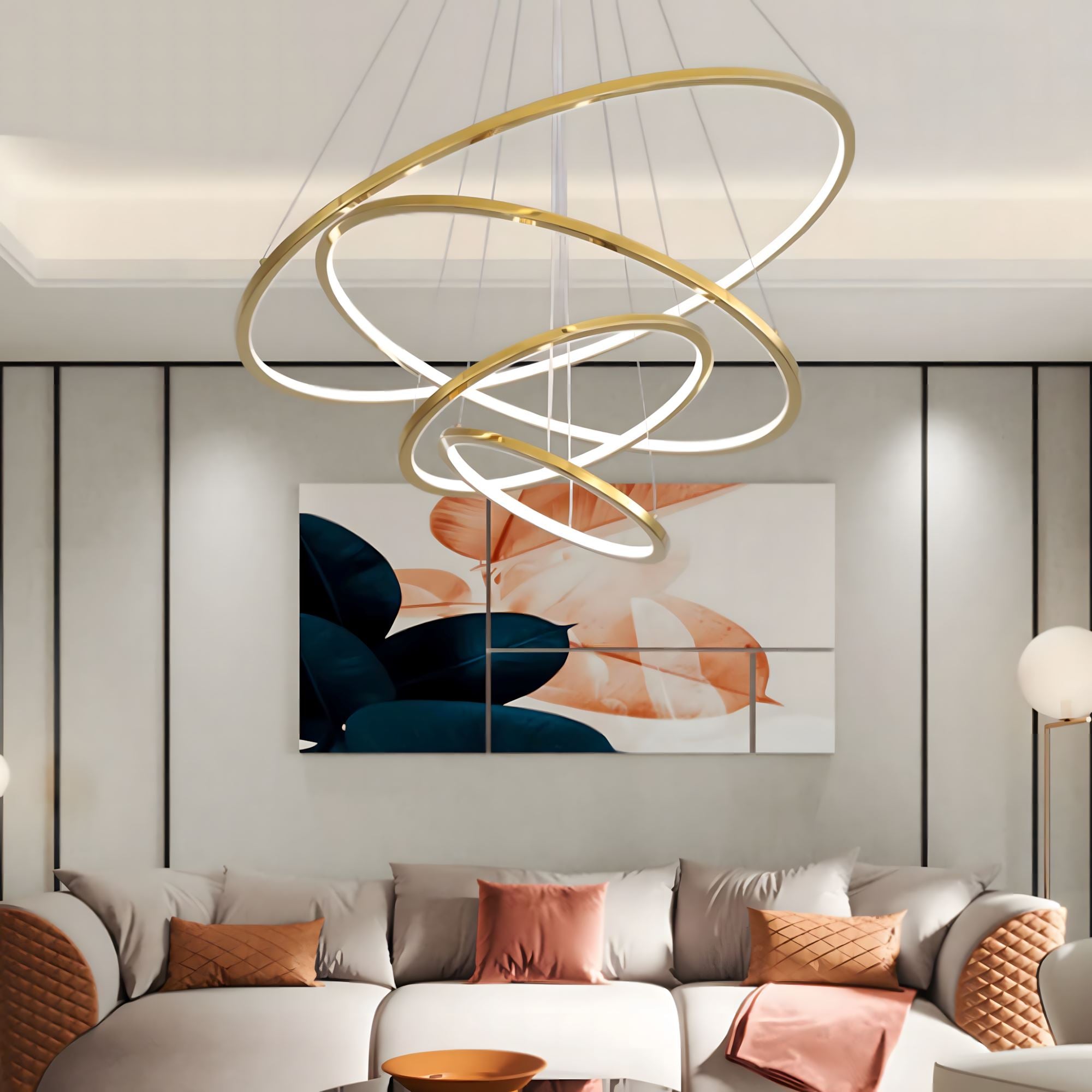 Floating LED Rings Chandelier - view 17