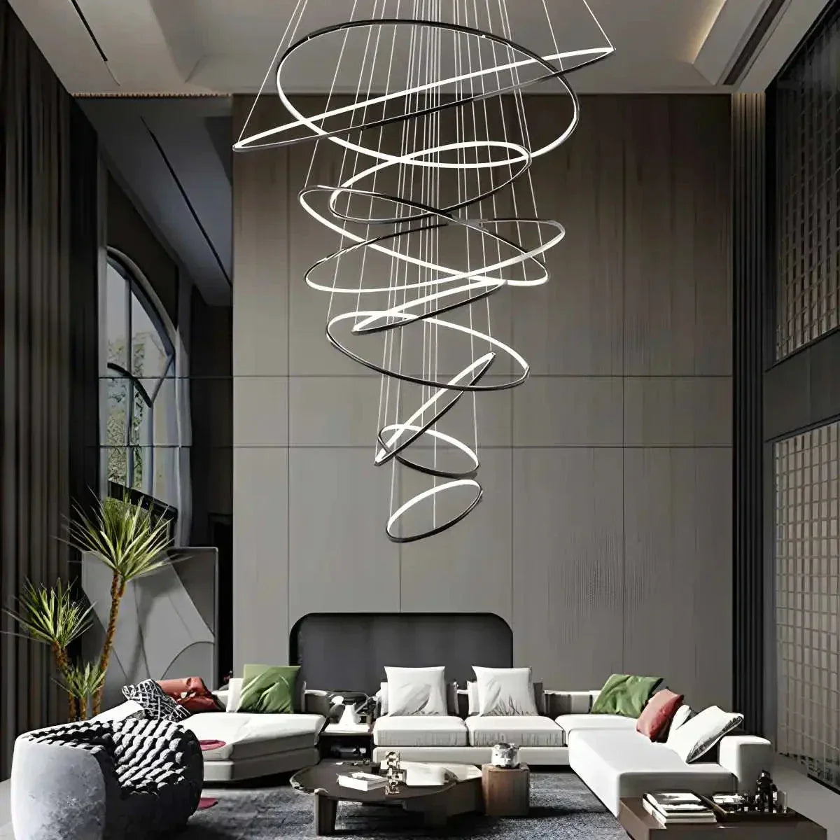 Floating LED Rings Chandelier - view 3