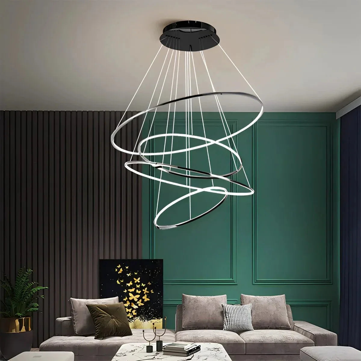 Floating LED Rings Chandelier - view 28