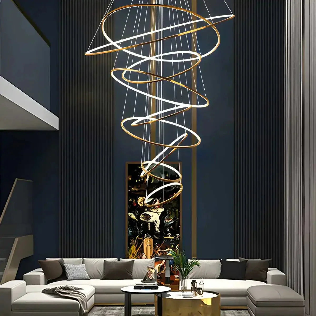 Floating LED Rings Chandelier - view 31