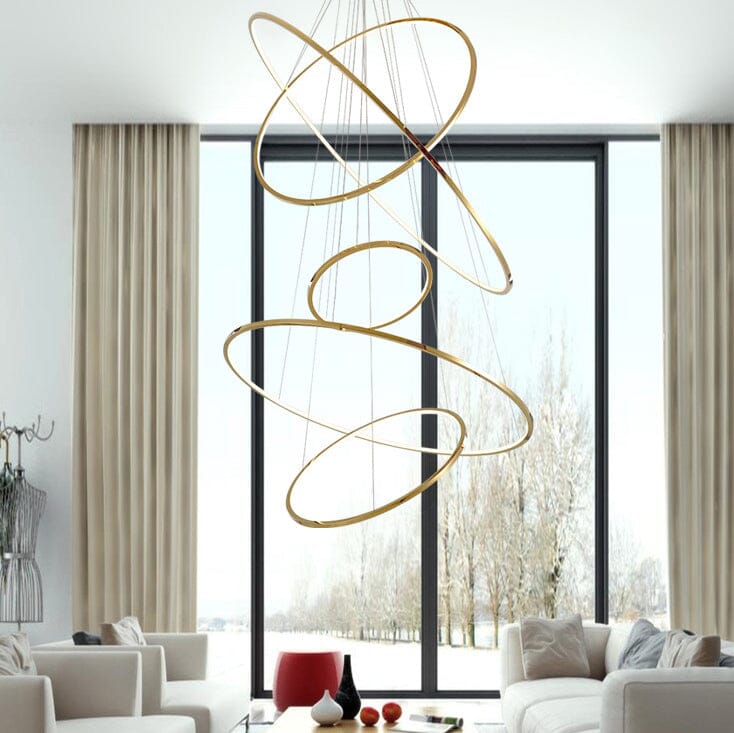 Floating LED Rings Chandelier - view 4