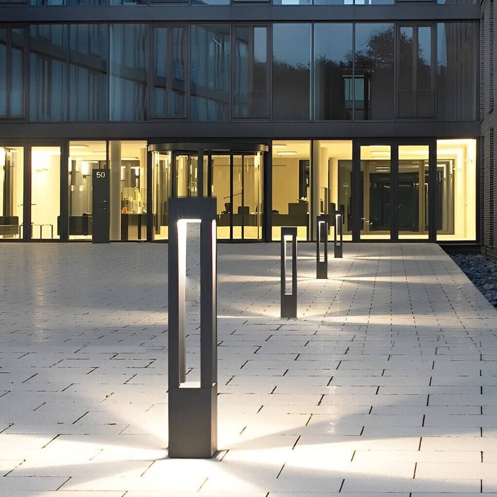 Four-Beam LED Garden Bollard Light - 23.6''