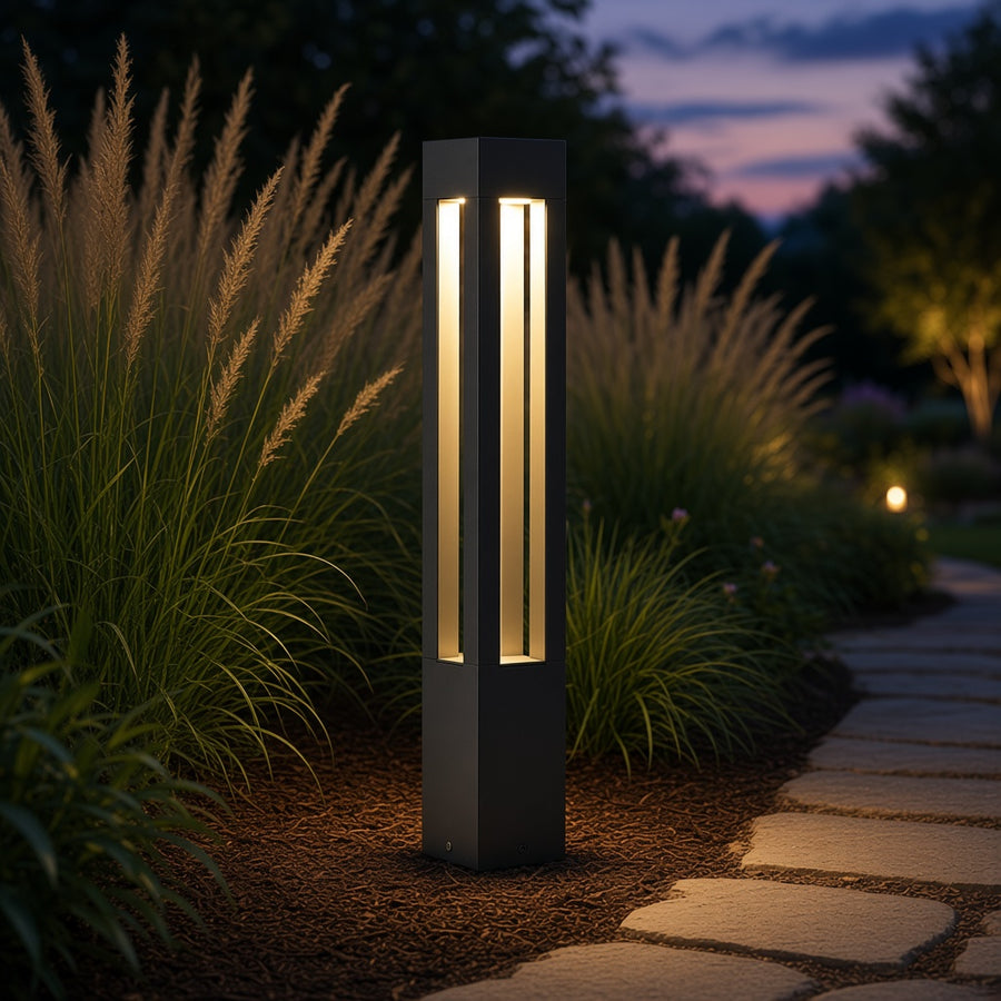 Four-Beam LED Garden Bollard Light
