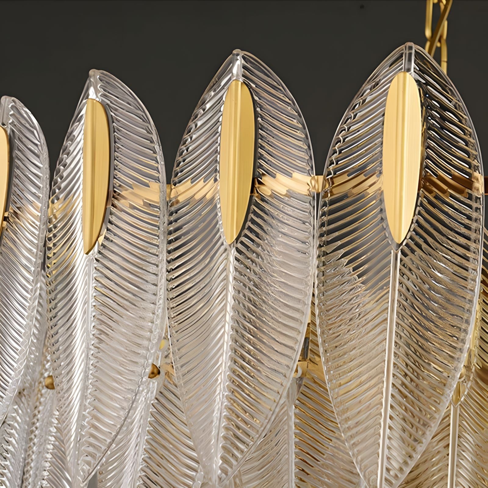 Frosted Glass Feather Chandelier - view 5