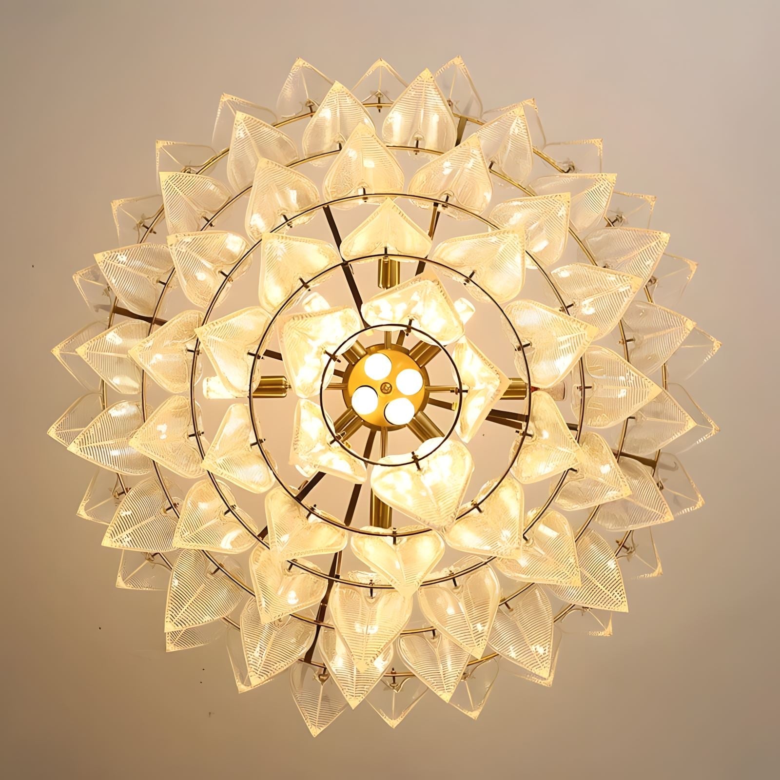 Frosted Glass Feather Chandelier - view 6