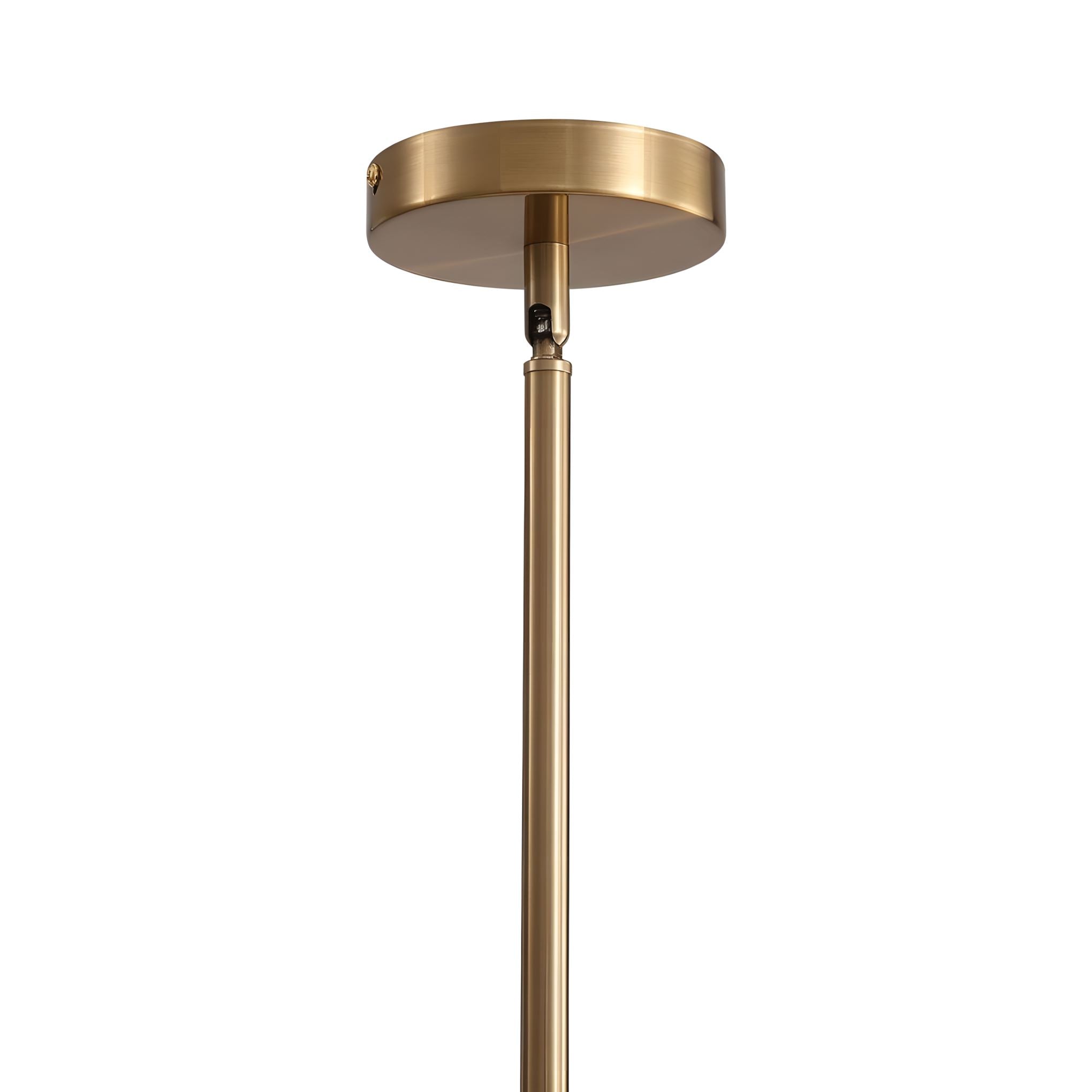 Frosted Glass Globe 16-Light Linear Flush Chandelier on a white background