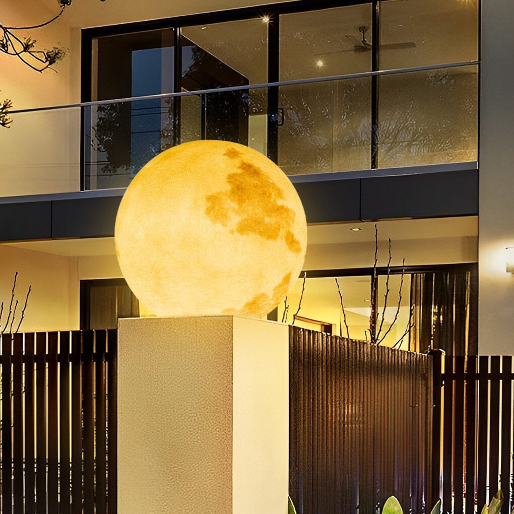 Full Moon Globe Pillar Light - Hardwired / 24''