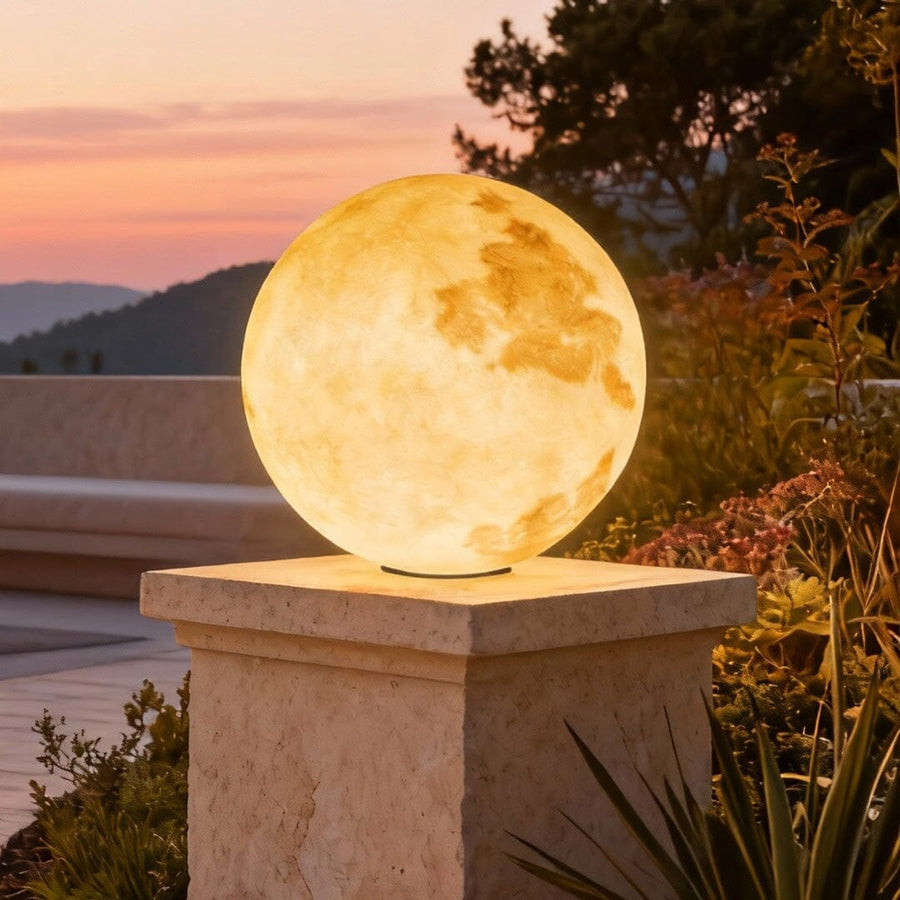 Full Moon Globe Pillar Light