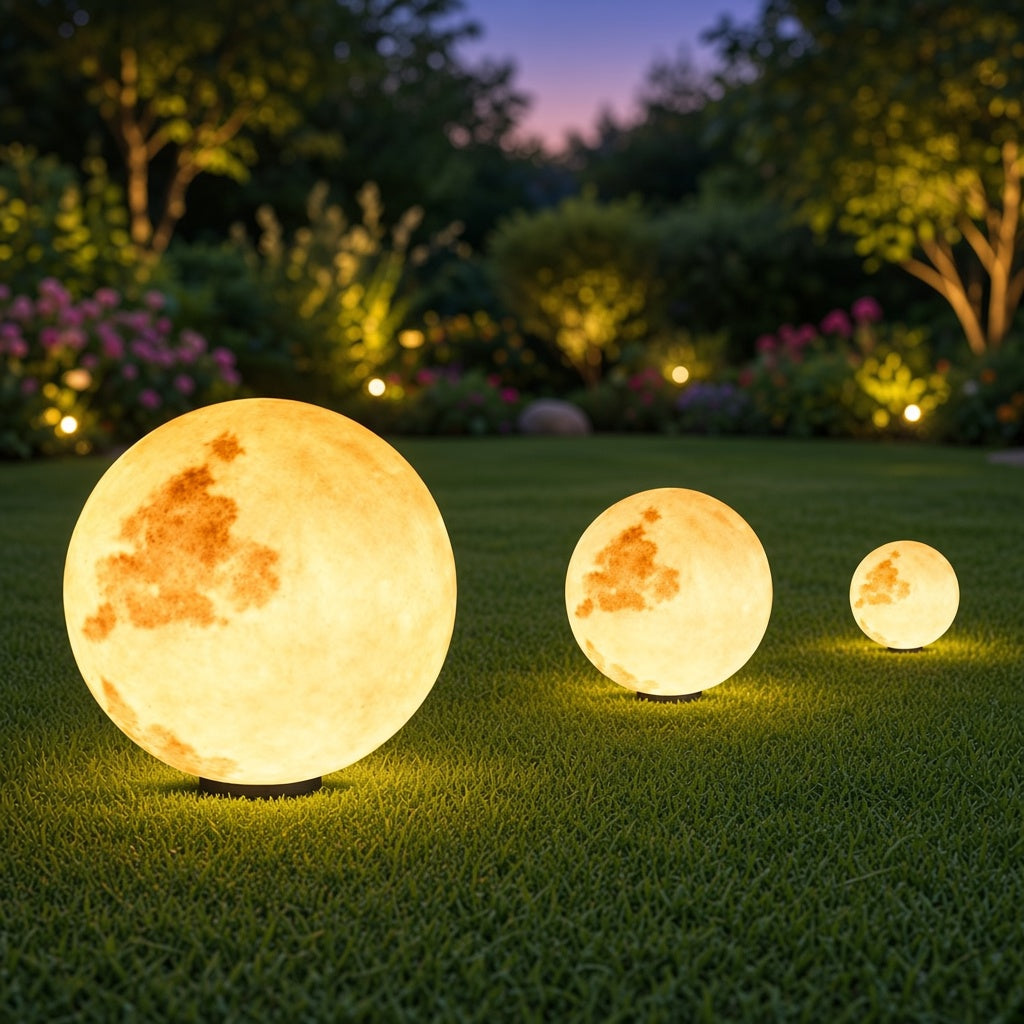 Full Moon Globe Pillar Light