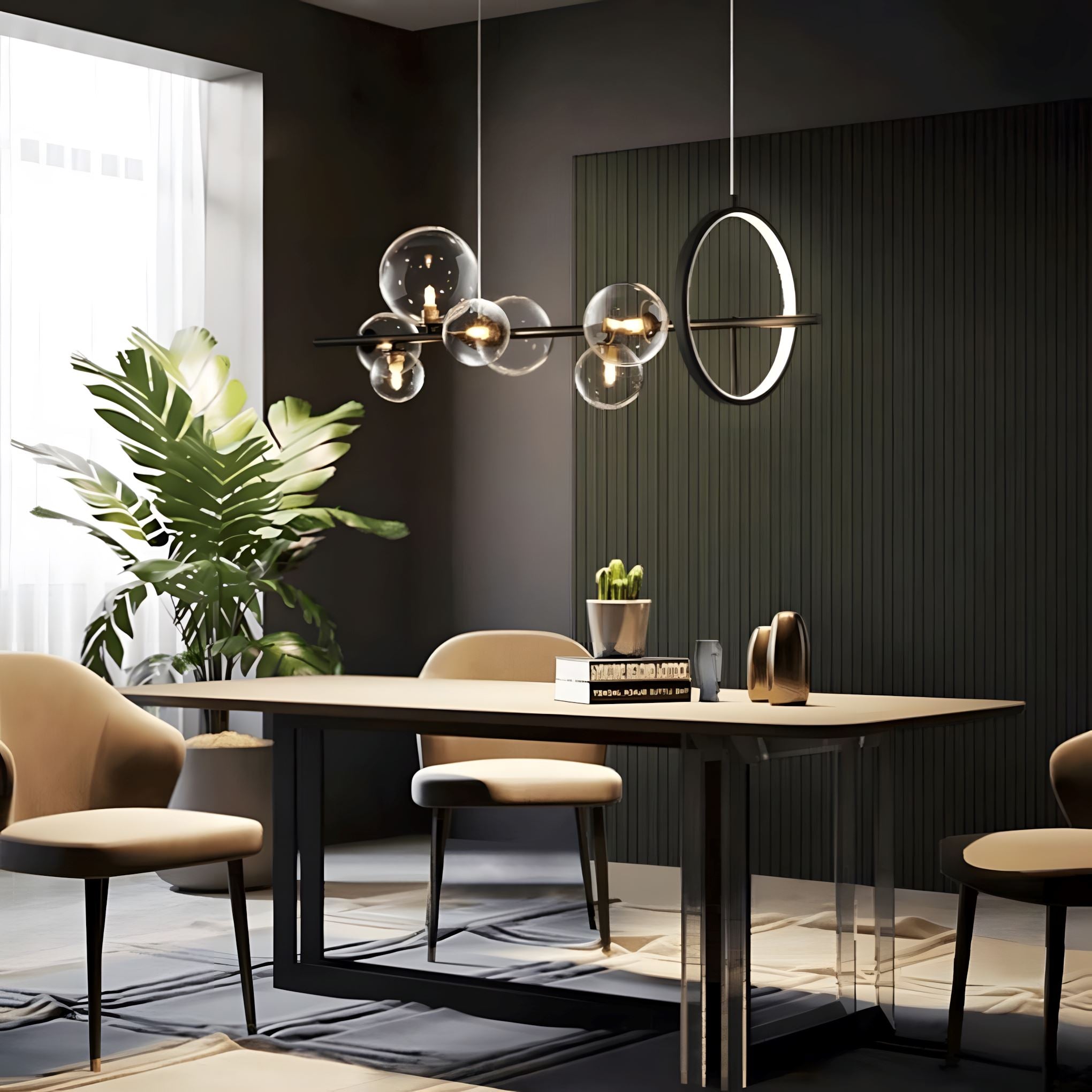 Glass Ball Ring LED Chandelier - view 11