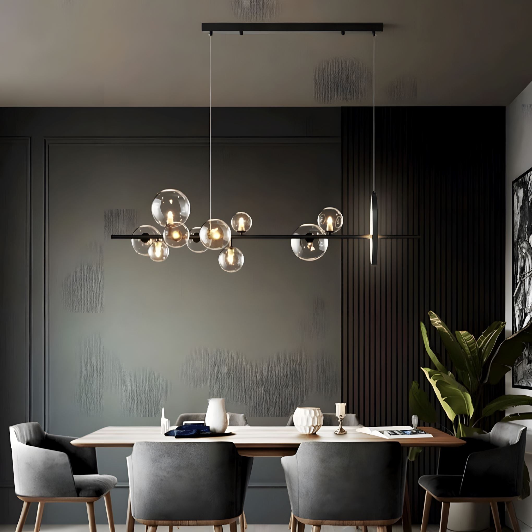 Glass Ball Ring LED Chandelier - view 12