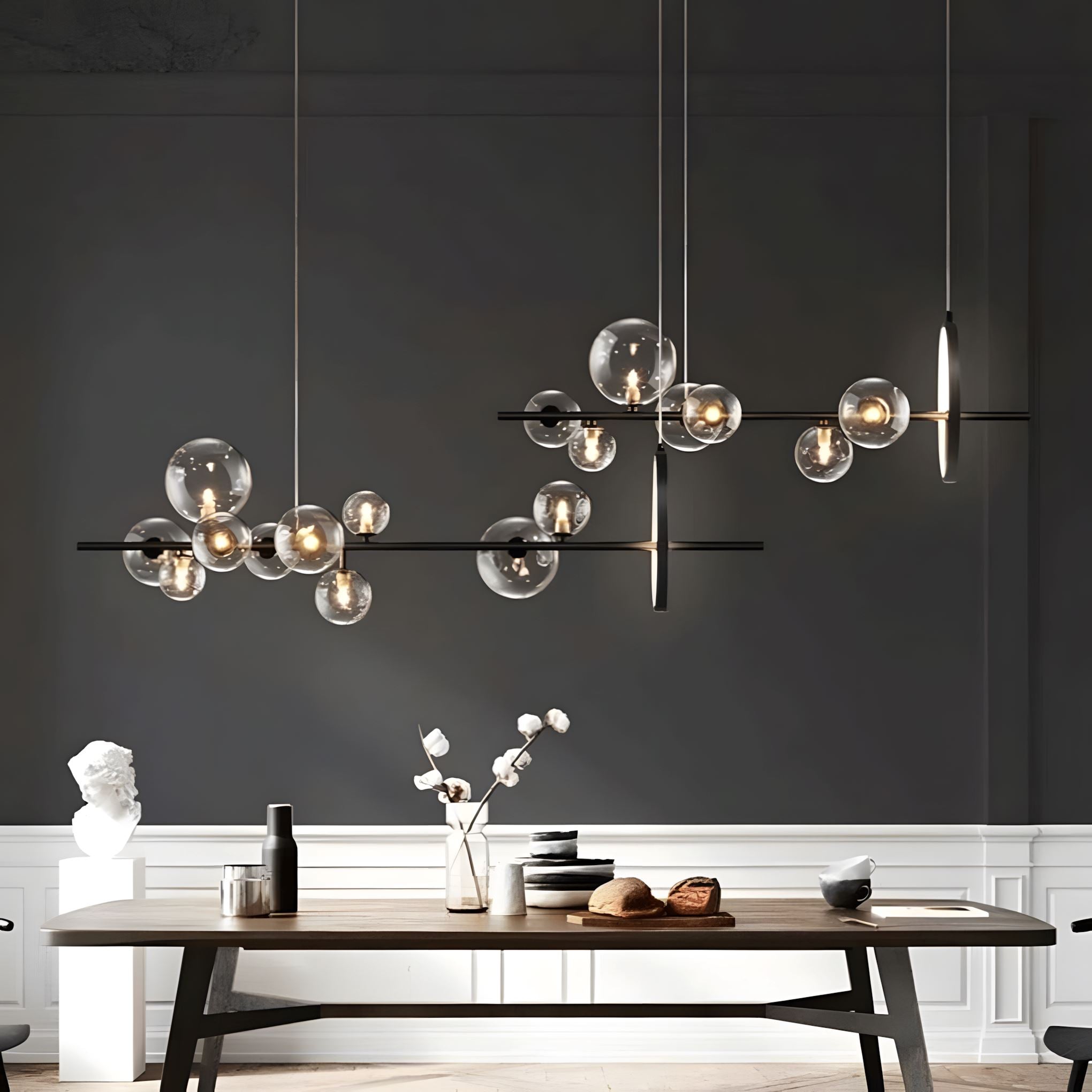 Glass Ball Ring LED Chandelier - view 13