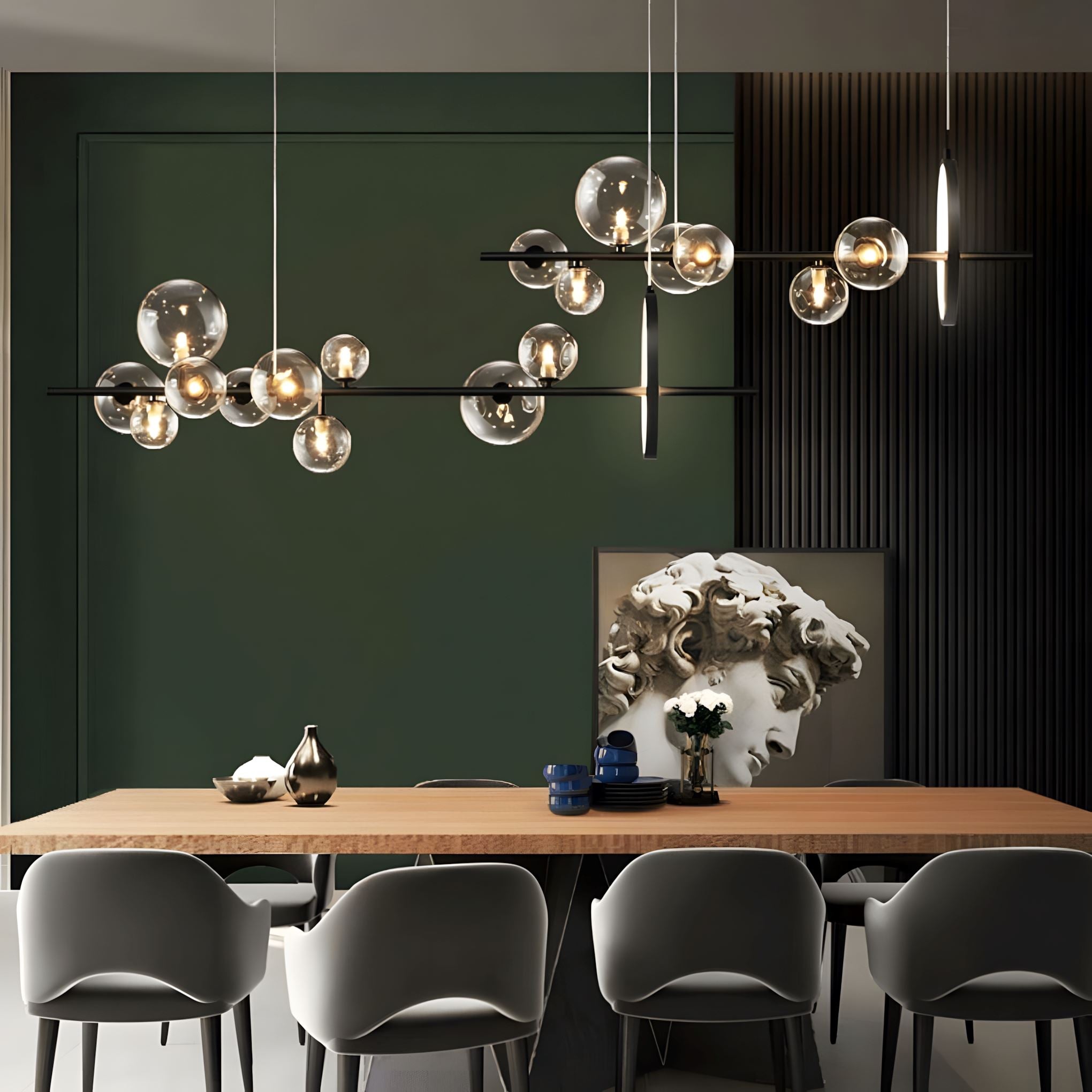 Glass Ball Ring LED Chandelier - view 15