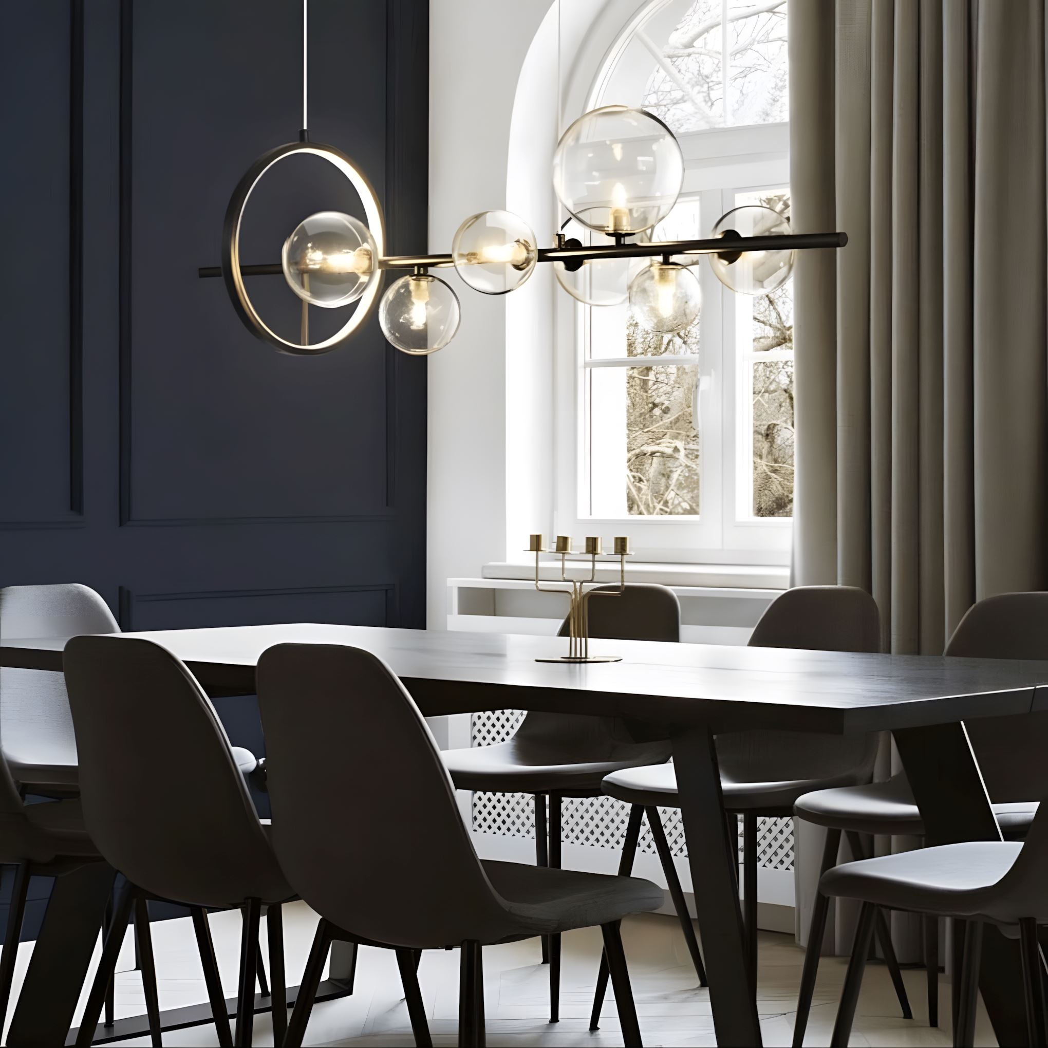 Glass Ball Ring LED Chandelier - view 18