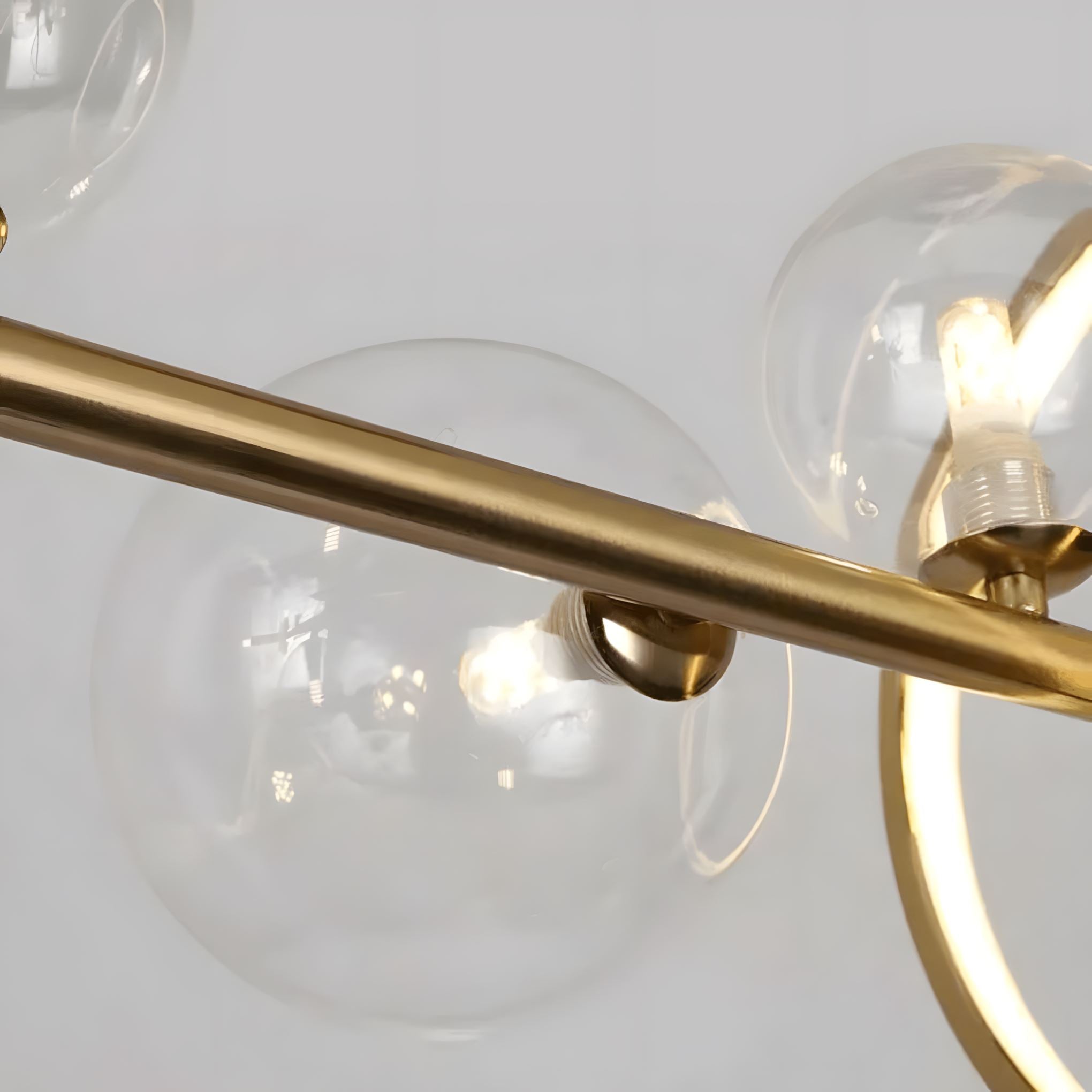 Glass Ball Ring LED Chandelier - view 21