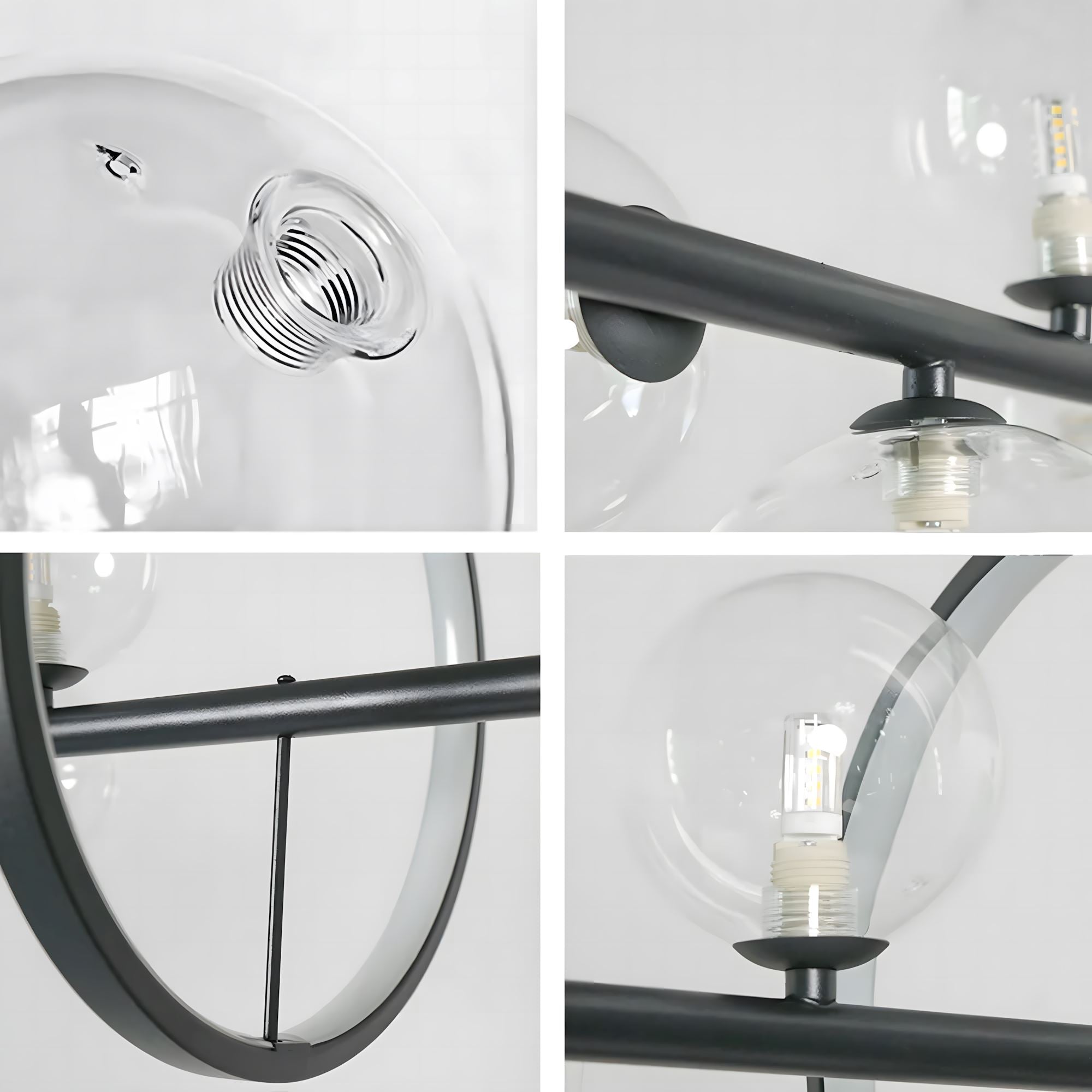 Glass Ball Ring LED Chandelier - view 22