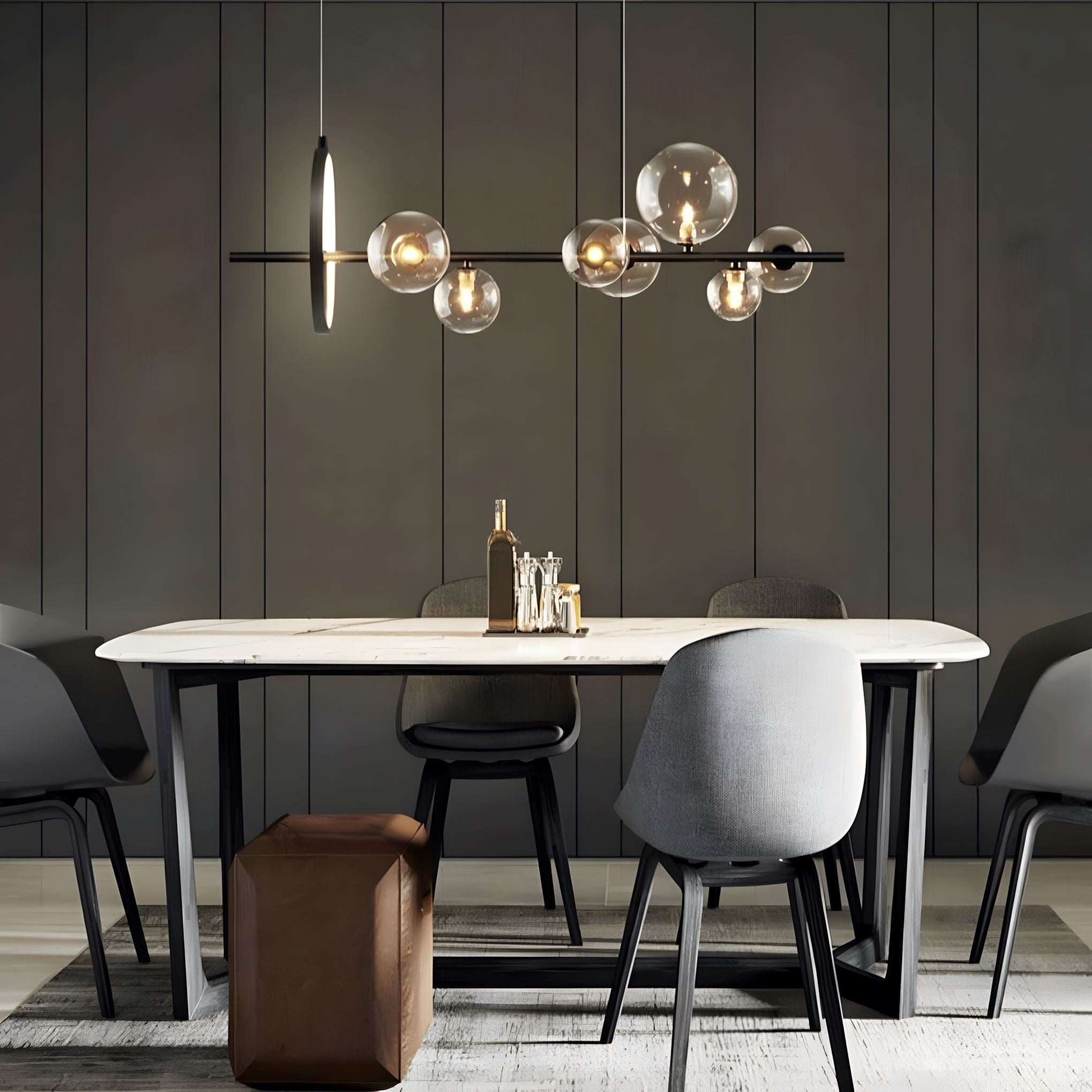 Glass Ball Ring LED Chandelier - view 8
