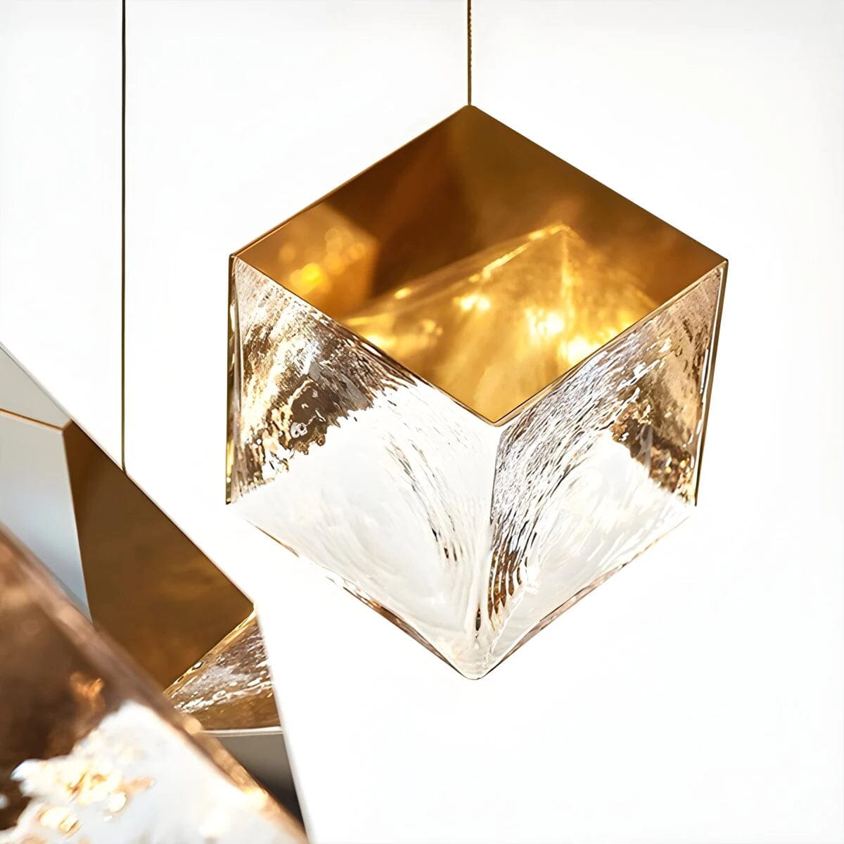 Glass Cube Cascade Chandelier