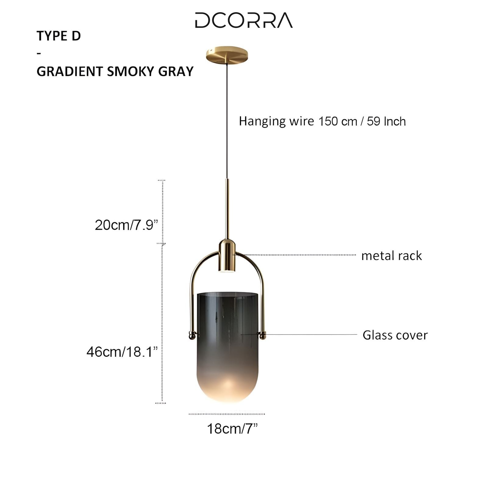 Glass LED Pendant Light - 5 Designs - DB