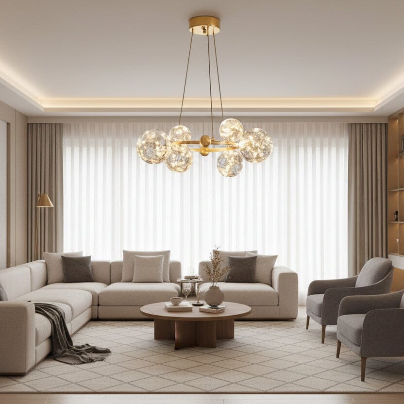 Glass Orb Ring LED Chandelier - view 10