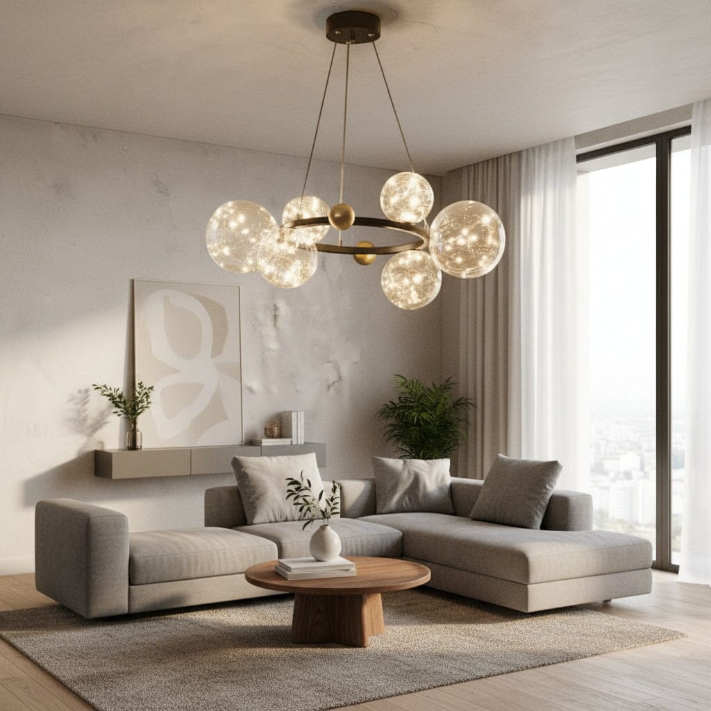 Glass Orb Ring LED Chandelier - view 12