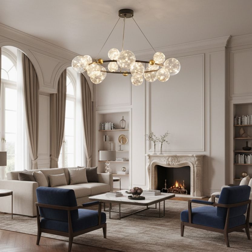 Glass Orb Ring LED Chandelier - view 13