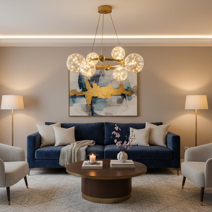 Glass Orb Ring LED Chandelier - view 16