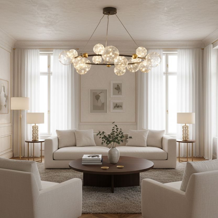 Glass Orb Ring LED Chandelier - view 5