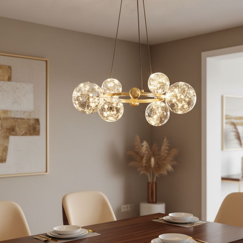 Glass Orb Ring LED Chandelier - view 8