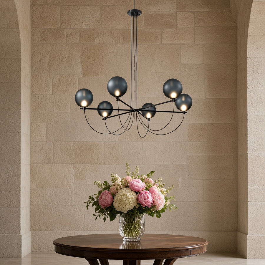 Globe Arm Sputnik LED Chandelier