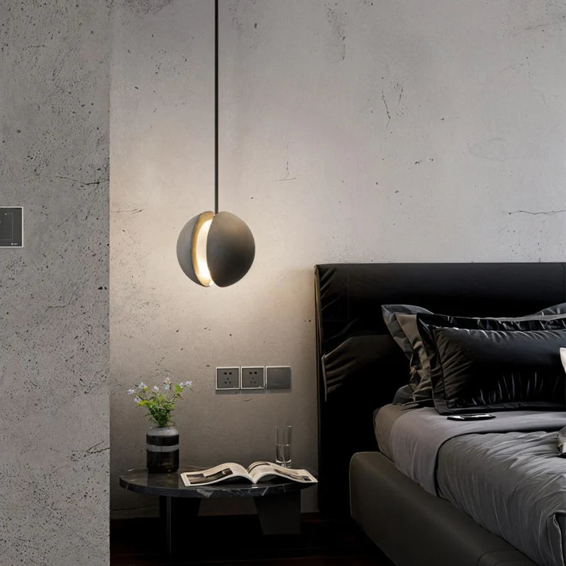 Sophisticated Light Sphere Pendant in a bedroom