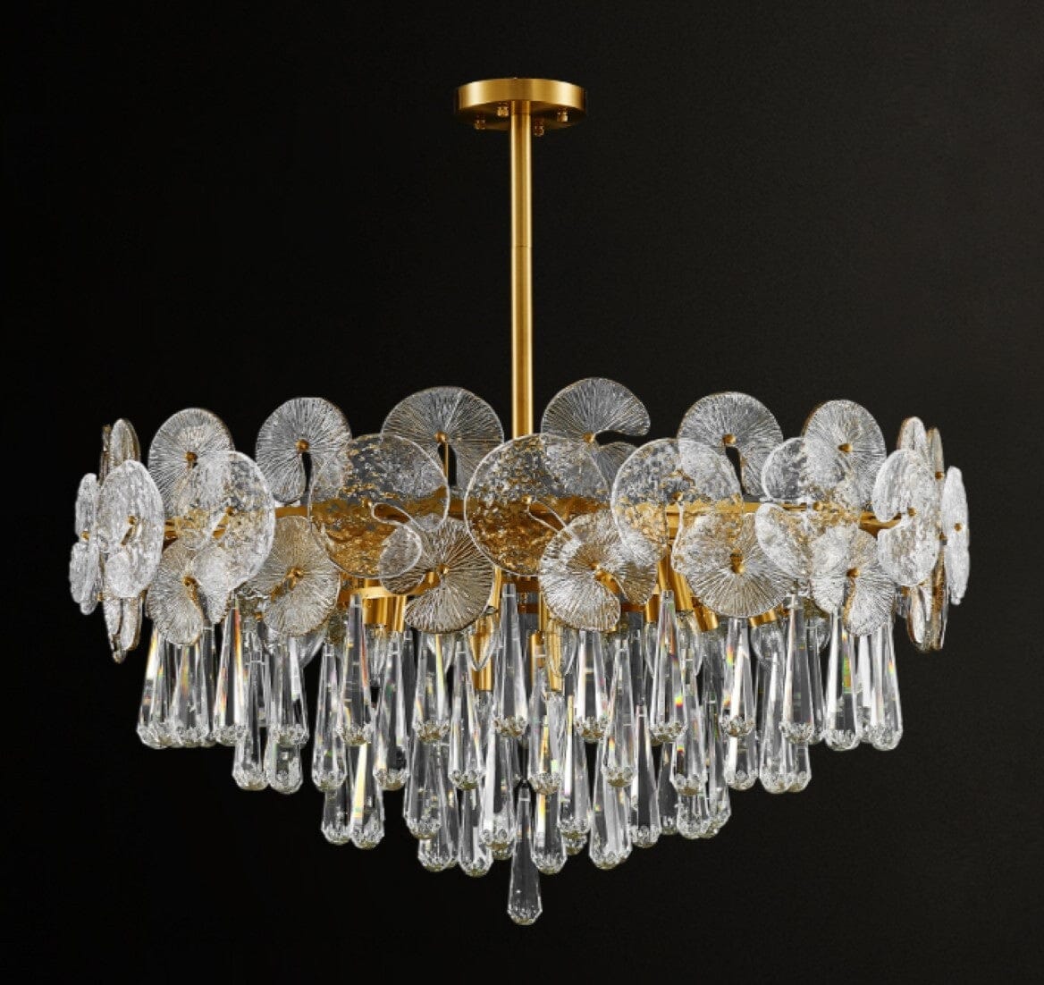Gold Glass Globe Chandelier - Chain or Rod - view 4