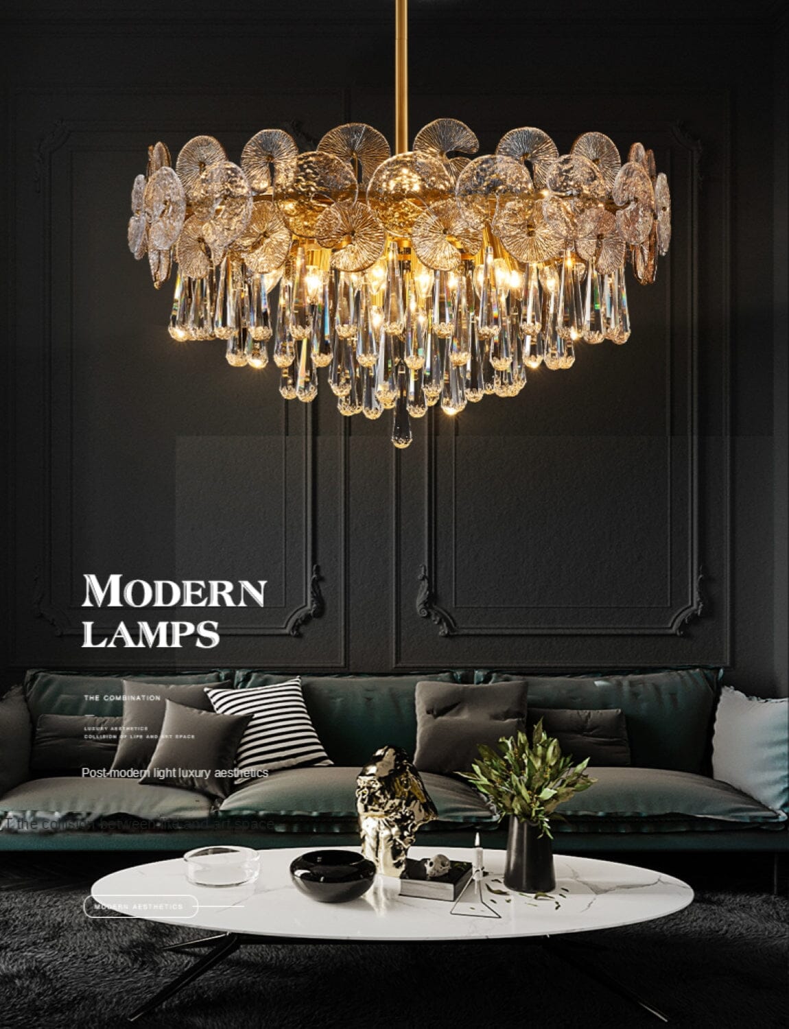 Gold Glass Globe Chandelier - Chain or Rod - view 7